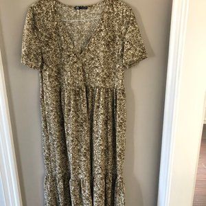 Zara Green Floral Dress